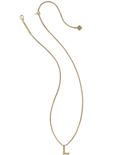 Beau Letter L Pendant Necklace in Vintage Gold