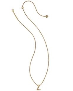Beau Letter Z Pendant Necklace in Vintage Gold