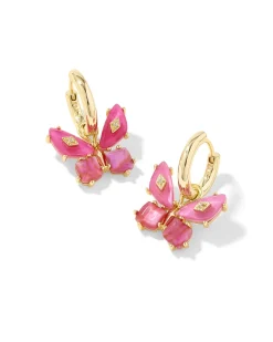 Bianca Butterfly Gold Huggie Earrings