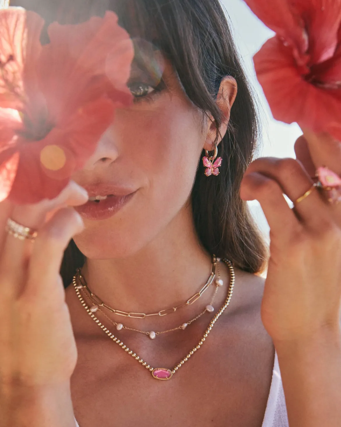 Bianca Butterfly Gold Huggie Earrings