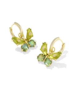Bianca Butterfly Gold Huggie Earrings