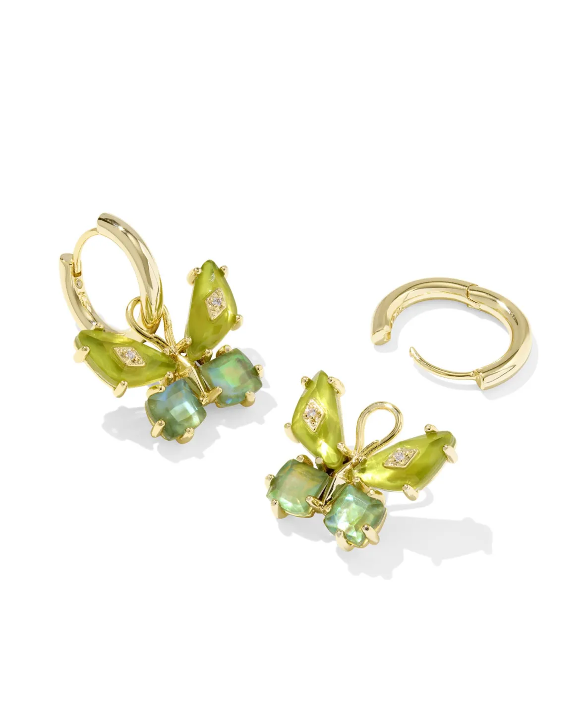 Bianca Butterfly Gold Huggie Earrings