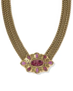 Bria Vintage Gold Statement Necklace