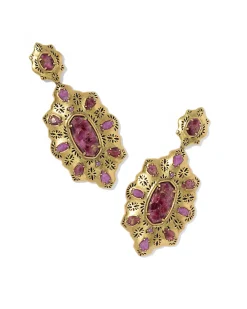 Bria Vintage Gold Statement Earrings