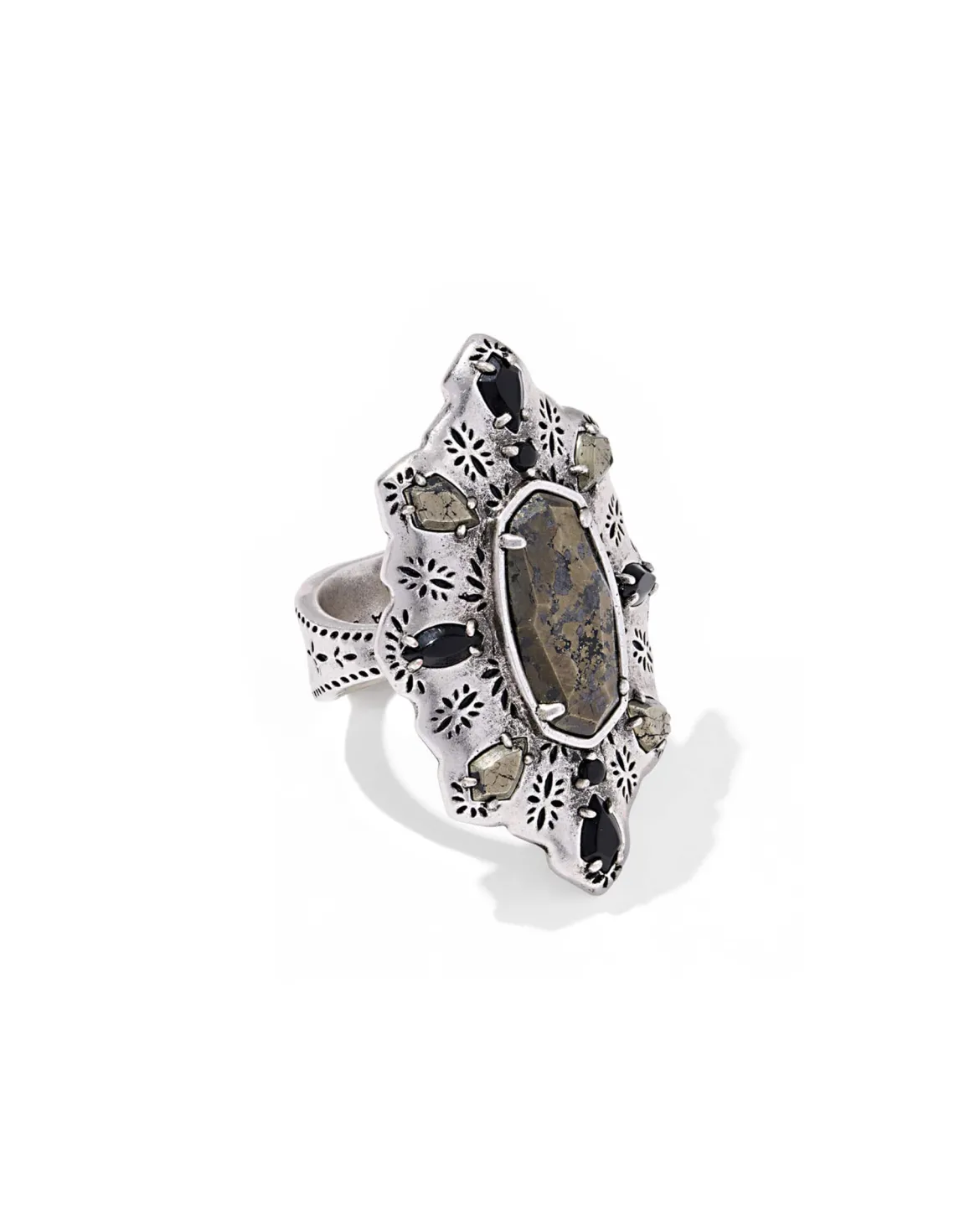 Bria Vintage Silver Cocktail Ring