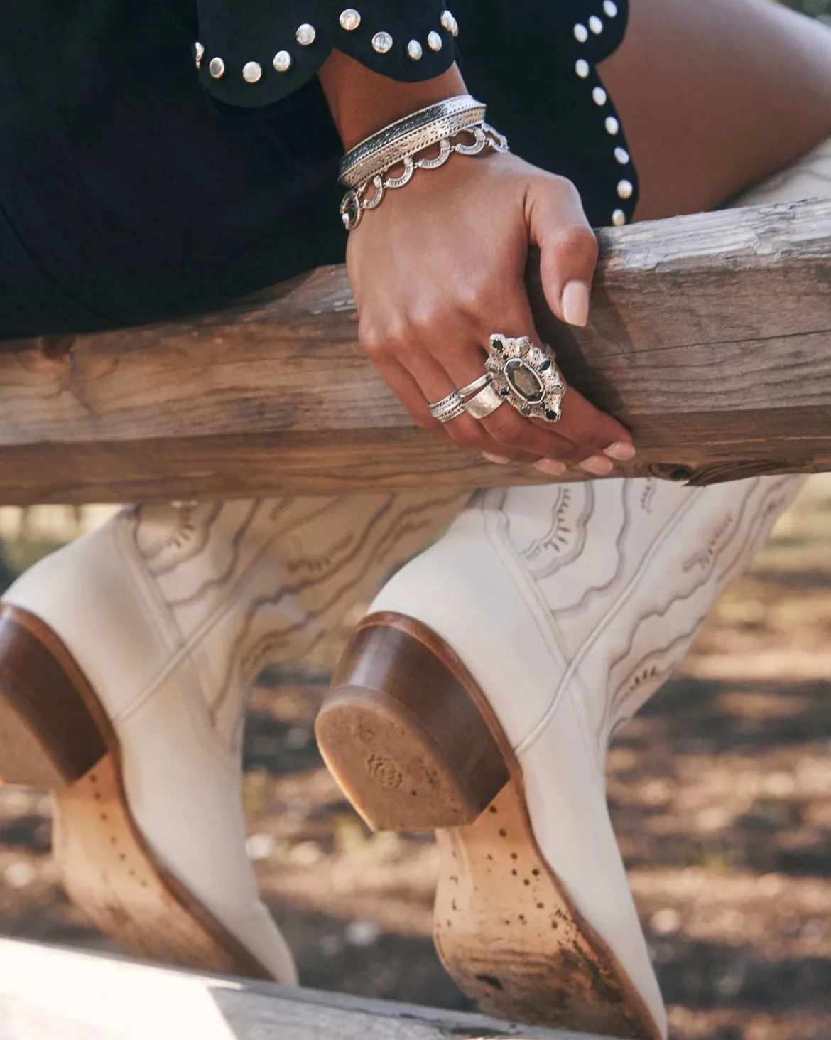 Bria Vintage Silver Cocktail Ring