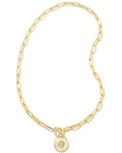 Brielle Convertible Medallion Chain Necklace in Gold