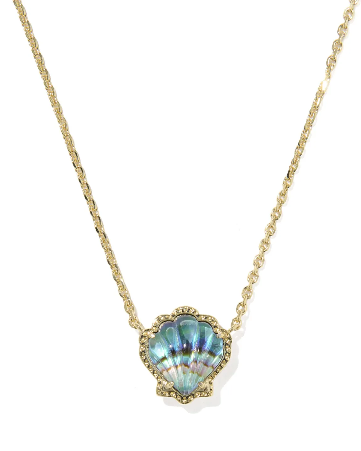 Brynne Shell Gold Short Pendant Necklace