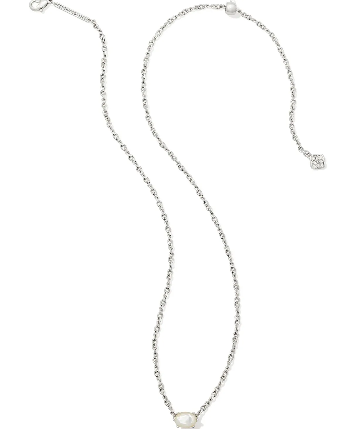Cailin Silver Pendant Necklace in Ivory Mother-of-Pearl