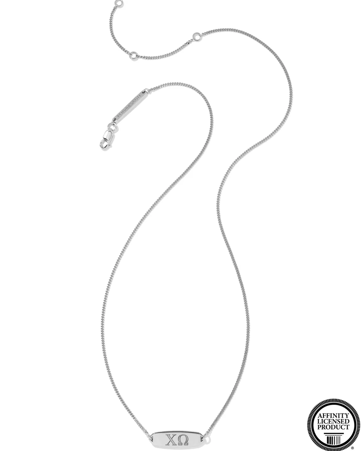 Chi Omega Pendant Necklace in Sterling Silver