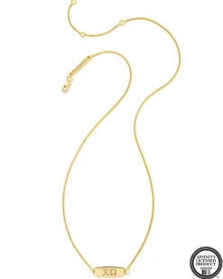Chi Omega Pendant Necklace in 18k Gold Vermeil