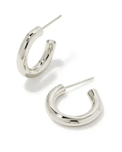 Colette Huggie Earrings in Silver