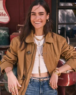 Concho Thin Belt in Taupe Leather