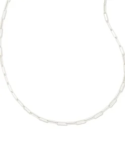 Courtney Paperclip Necklace in Silver