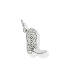 Cowboy Boot Accent Charm in Sterling Silver