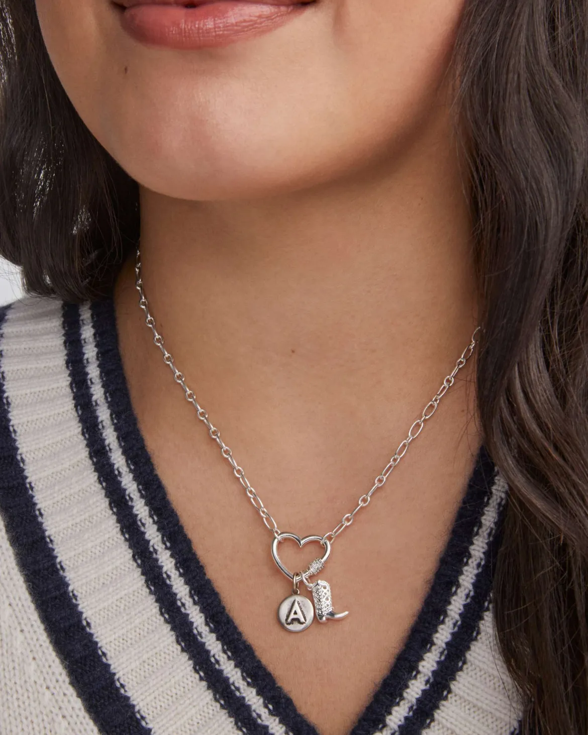 Cowboy Boot Accent Charm in Sterling Silver