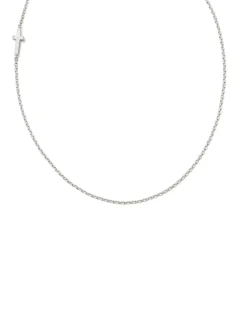 Cross Inline Necklace in Sterling Silver