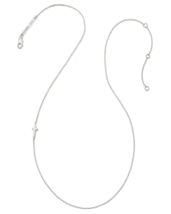 Cross Inline Necklace in Sterling Silver