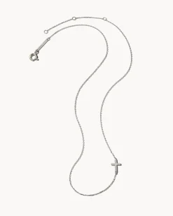 Cross Strand Necklace in 14k White Gold