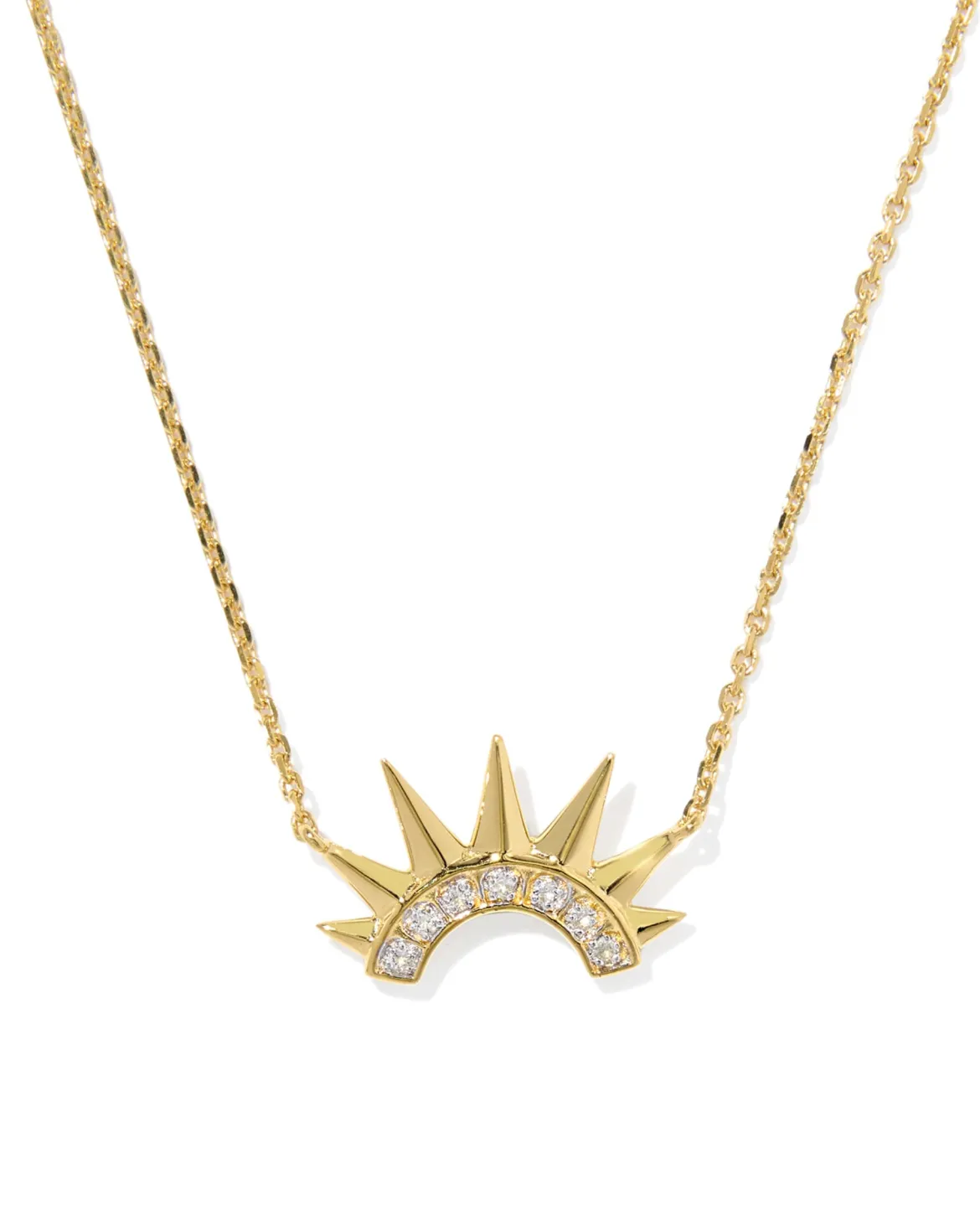 Crown 18k Yellow Gold Vermeil Short Pendant