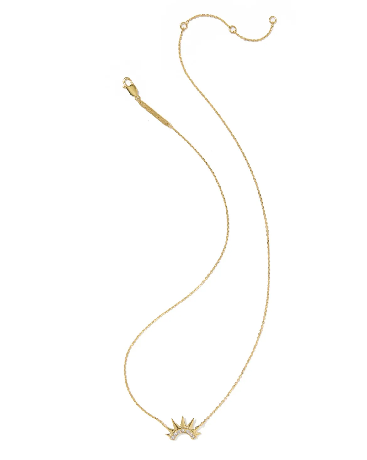 Crown 18k Yellow Gold Vermeil Short Pendant
