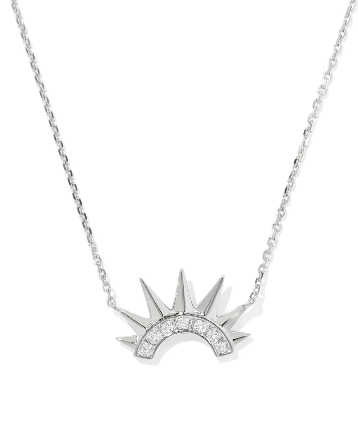 Crown Sterling Silver Short Pendant
