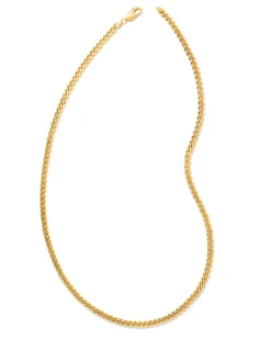 Curb Chain Necklace in 18k Oxidized Yellow Gold Vermeil