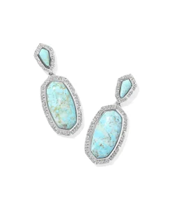 Dani 14k White Gold Statement Earrings