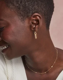 Danielle 18k Gold Vermeil Interlocking Drop Earrings