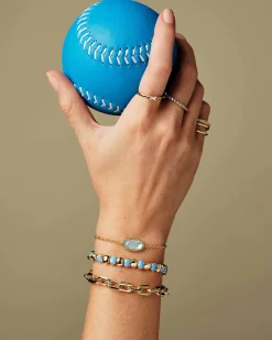 Daphne Enamel Gold Stretch Bracelet