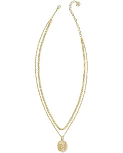 Daphne Gold Coral Frame Multi Strand Necklace in Iridescent Abalone