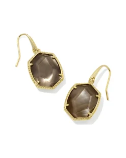 Daphne Gold Frame Drop Earrings