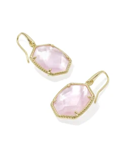 Daphne Gold Frame Drop Earrings