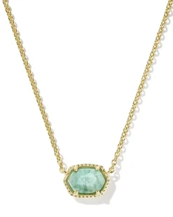 Daphne Gold Frame Short Pendant Necklace