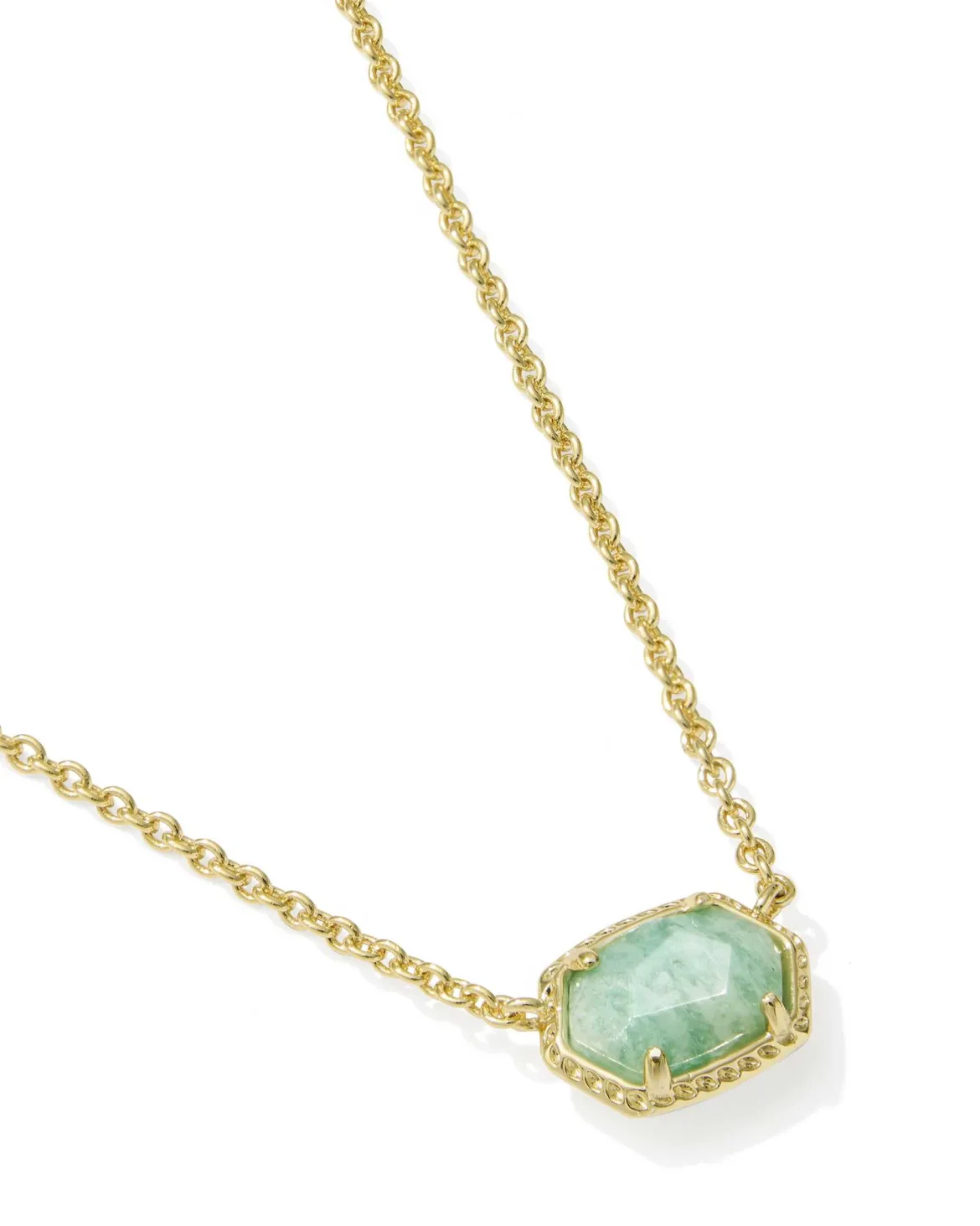 Daphne Gold Frame Short Pendant Necklace