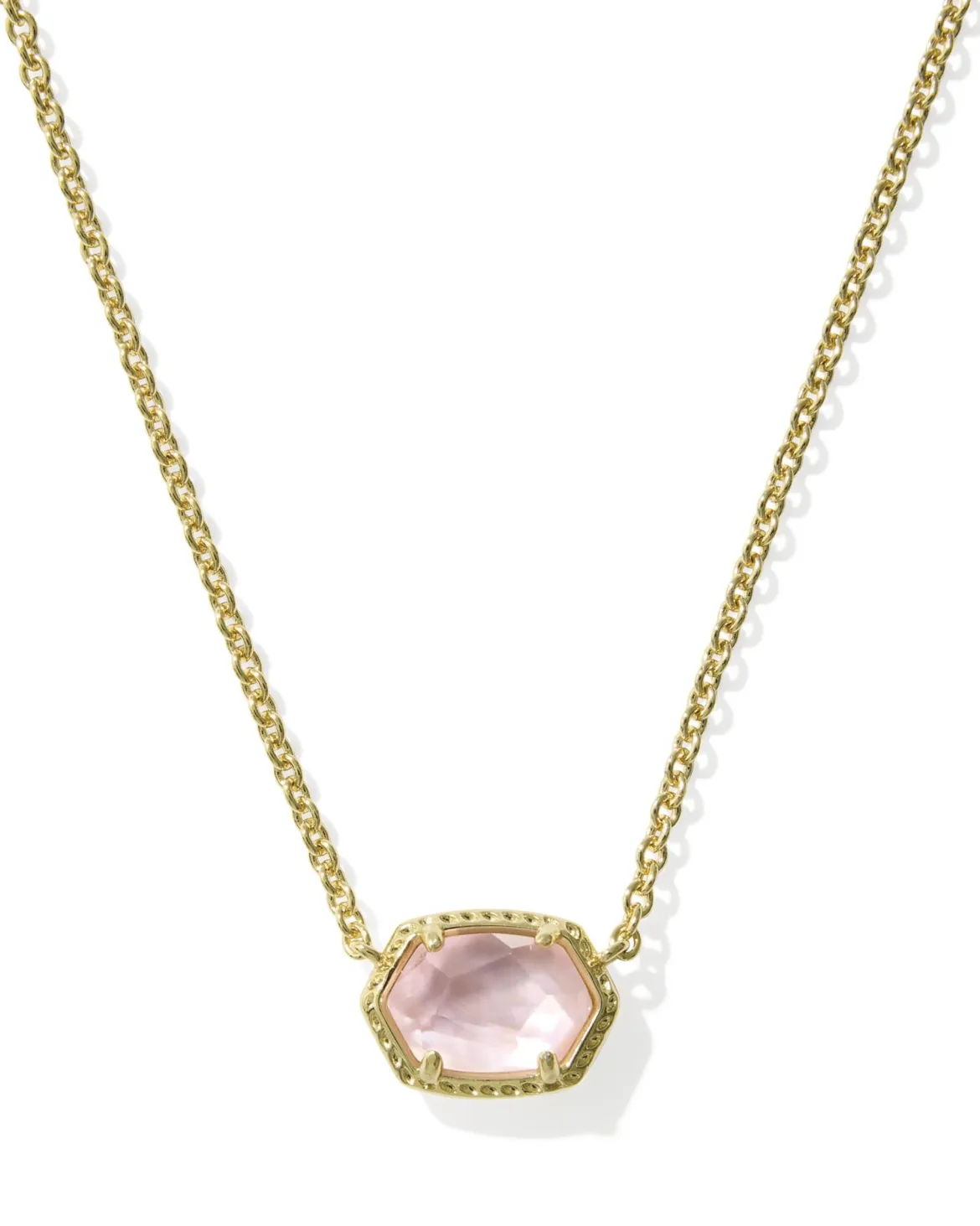 Daphne Gold Frame Short Pendant Necklace