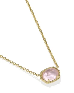 Daphne Gold Frame Short Pendant Necklace