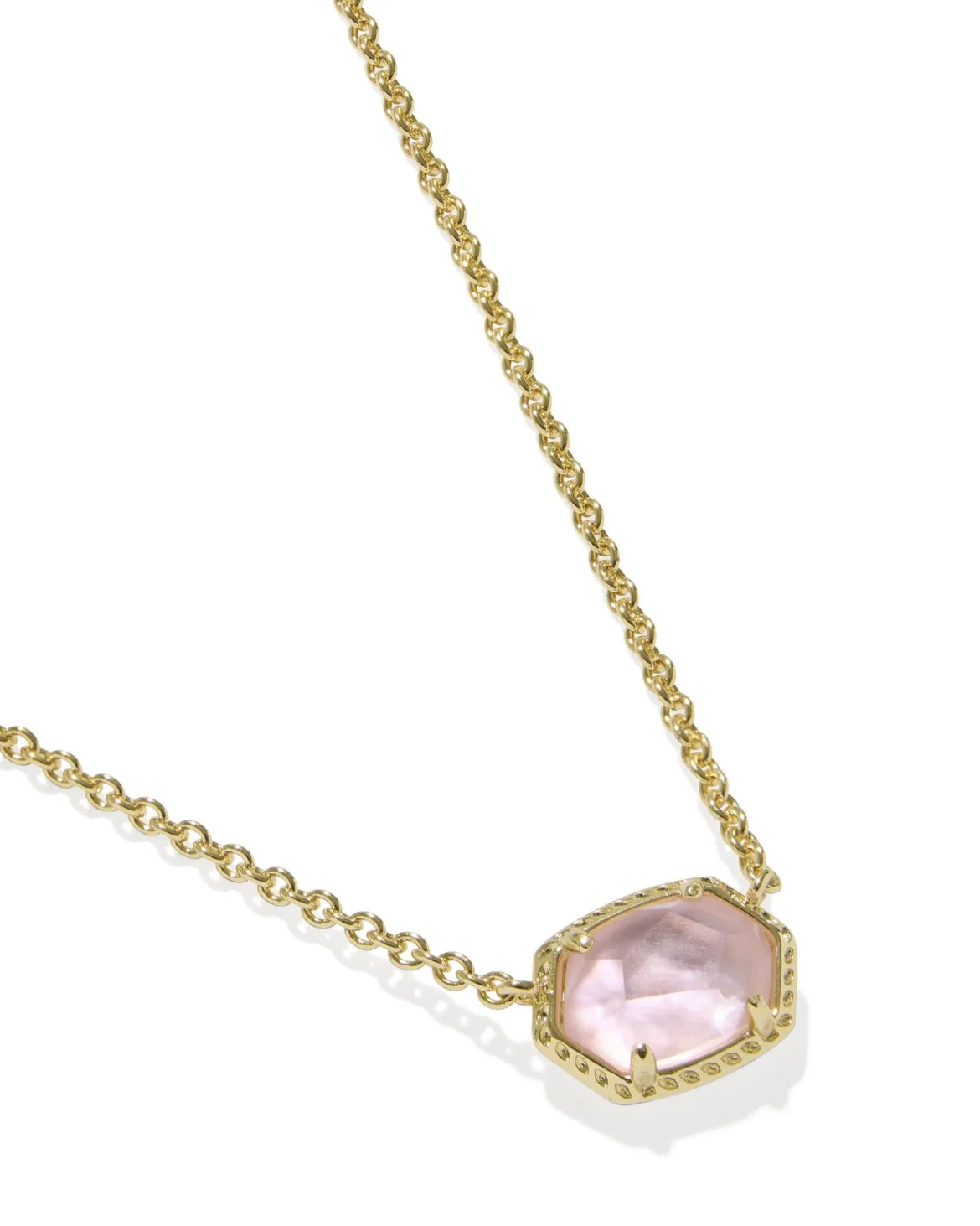 Daphne Gold Frame Short Pendant Necklace