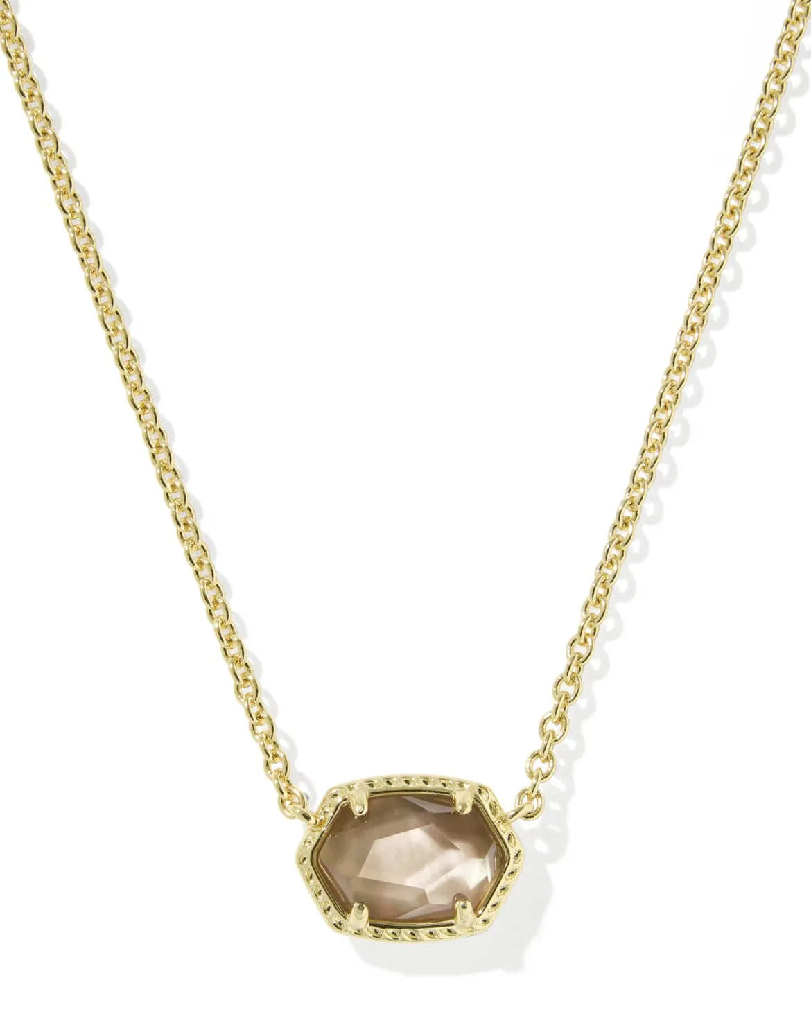 Daphne Gold Frame Short Pendant Necklace