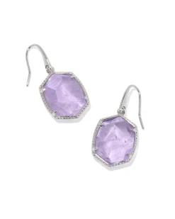 Daphne Silver Frame Drop Earrings