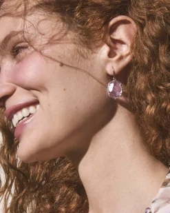 Daphne Silver Frame Drop Earrings