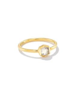 Davie 18k Gold Vermeil April Band Ring
