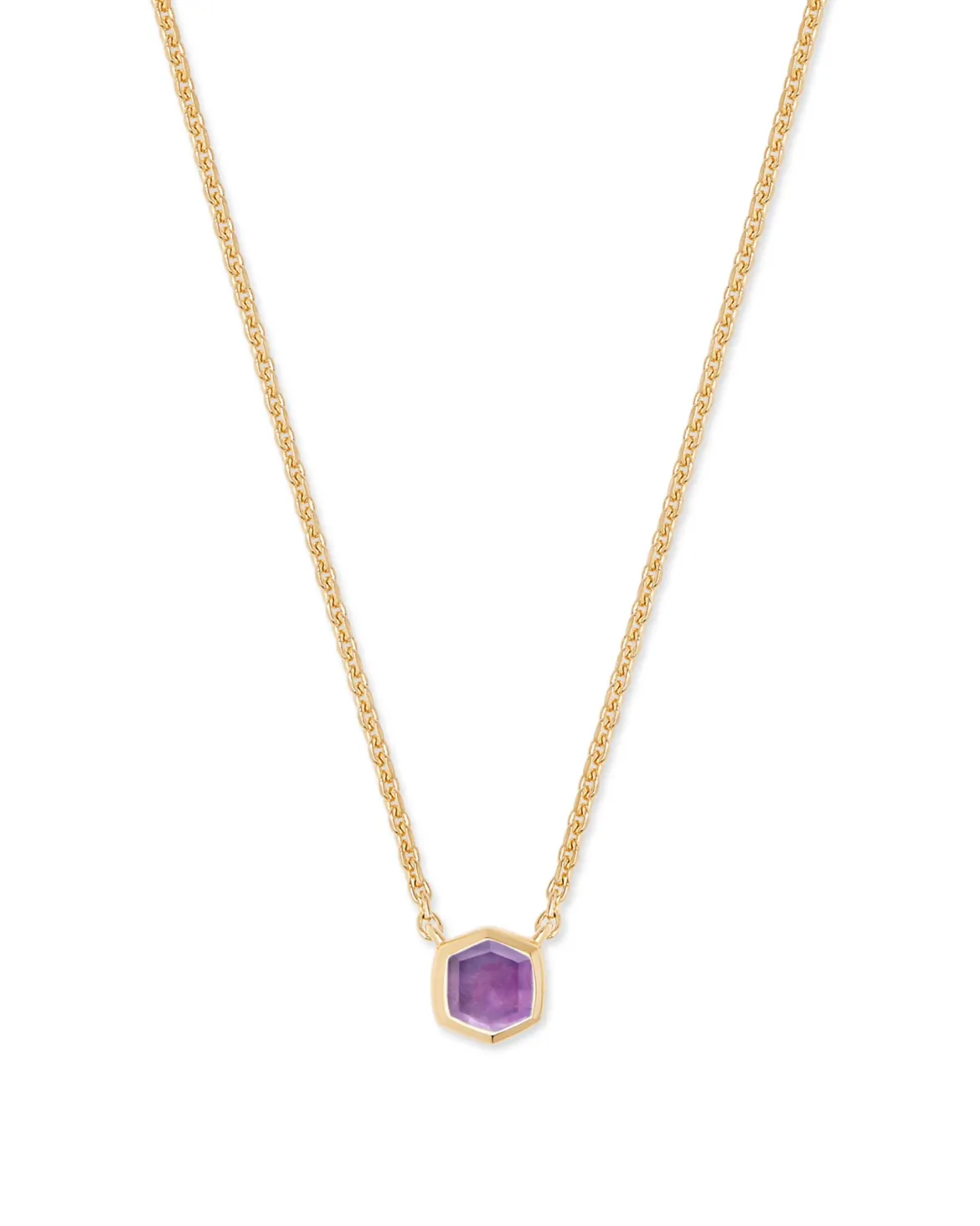 Davie 18k Gold Vermeil February Pendant Necklace