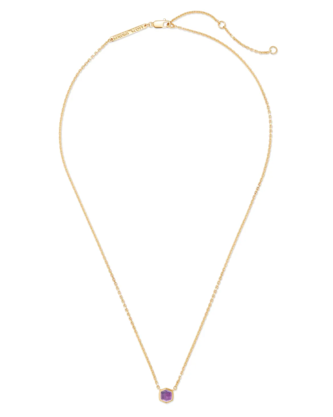 Davie 18k Gold Vermeil February Pendant Necklace