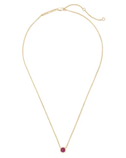 Davie 18k Gold Vermeil July Pendant Necklace