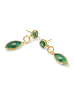 Davie 18k Gold Vermeil Stone Drop Earrings