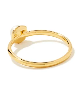 Davie Pearl 18k Gold Vermeil Band Ring in Freshwater Cultured Pearl