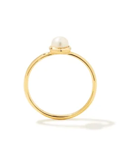 Davie Pearl 18k Gold Vermeil Band Ring in Freshwater Cultured Pearl