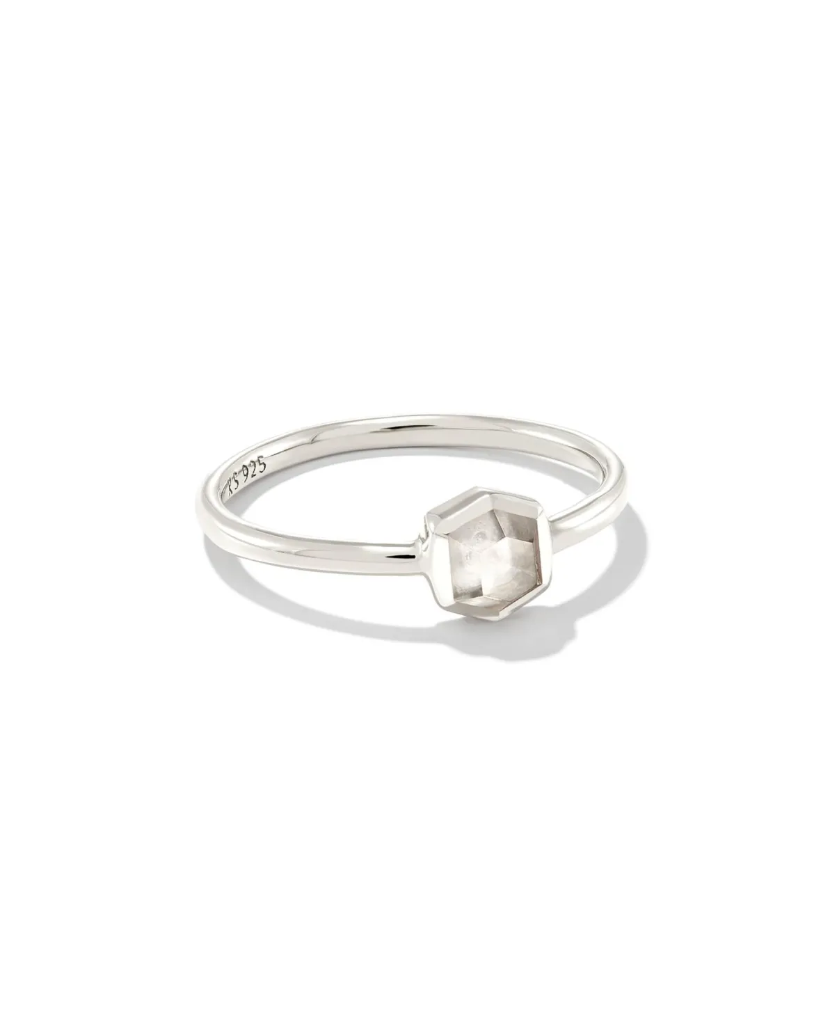 Davie Sterling Silver April Band Ring