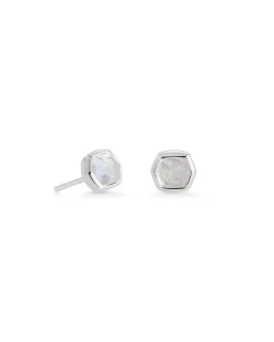 Davie Sterling Silver April Stud Earrings